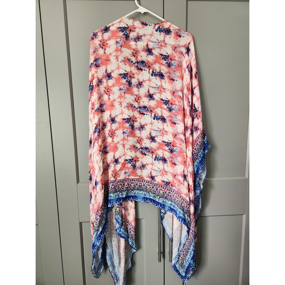 New Saachi Cover Up Tie Dye Butterfly Anthropologie Kimono Duster Cover-up Nwot - Picture 5 of 5